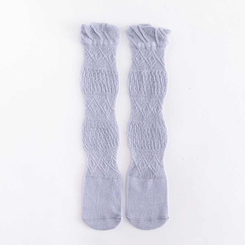 Niños al por mayor Calcetines de malla de verano de algodón calcetines de mosquito delgados